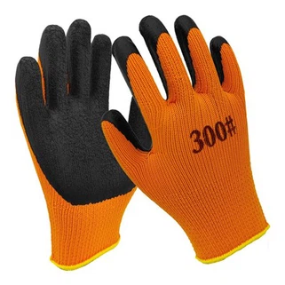 Guantes arrugados recubiertos de látex de invierno